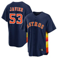 harde H.Astros #53 Cristian Javier Player Navy Home Game Stitched Jerseys