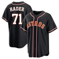 harde H.Astros #71 Josh Hader Player Black Fashion Out Home Game Stitched Jerseys