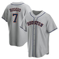 harde H.Astros #7 Craig Biggio Player Gray Home Game Stitched Jerseys