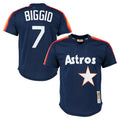 harde H.Astros #7 Craig Biggio Player Navy Mitchell & Ness Cooperstown Mesh Limited Stitched Jerseys