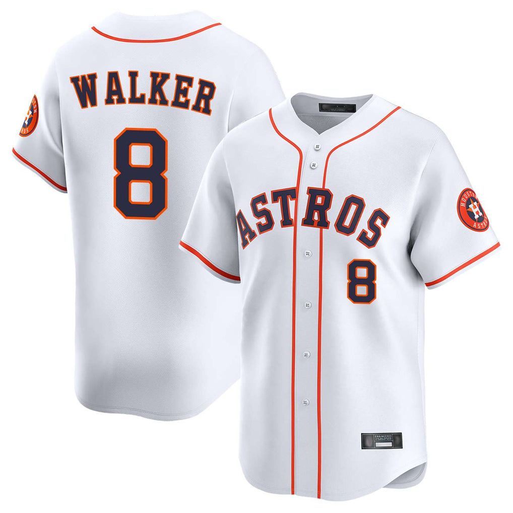 harde H.Astros #8 Christian Walker Player White Home Limited Stitched Jerseys