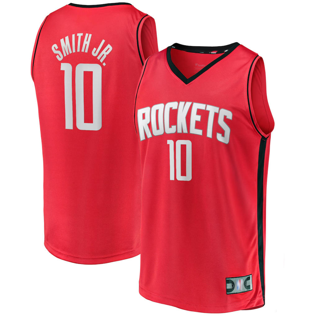 harde H.Rockets H.Rockets #10 Jabari Smith Jr. Red Fast Break Replica Player Stitched Jerseys-Icon Edition
