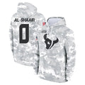 harde H.Texans #0 Azeez Al-Shaair Player Arctic Camo Salute to Service Hoodies Limited Game Stitched Jerseys