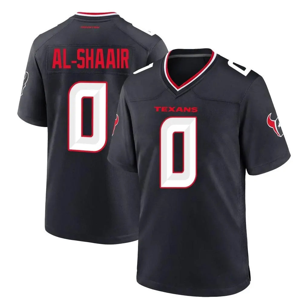 harde H.Texans #0 Azeez Al-Shaair Player Navy Team Home Game Stitched Jerseys