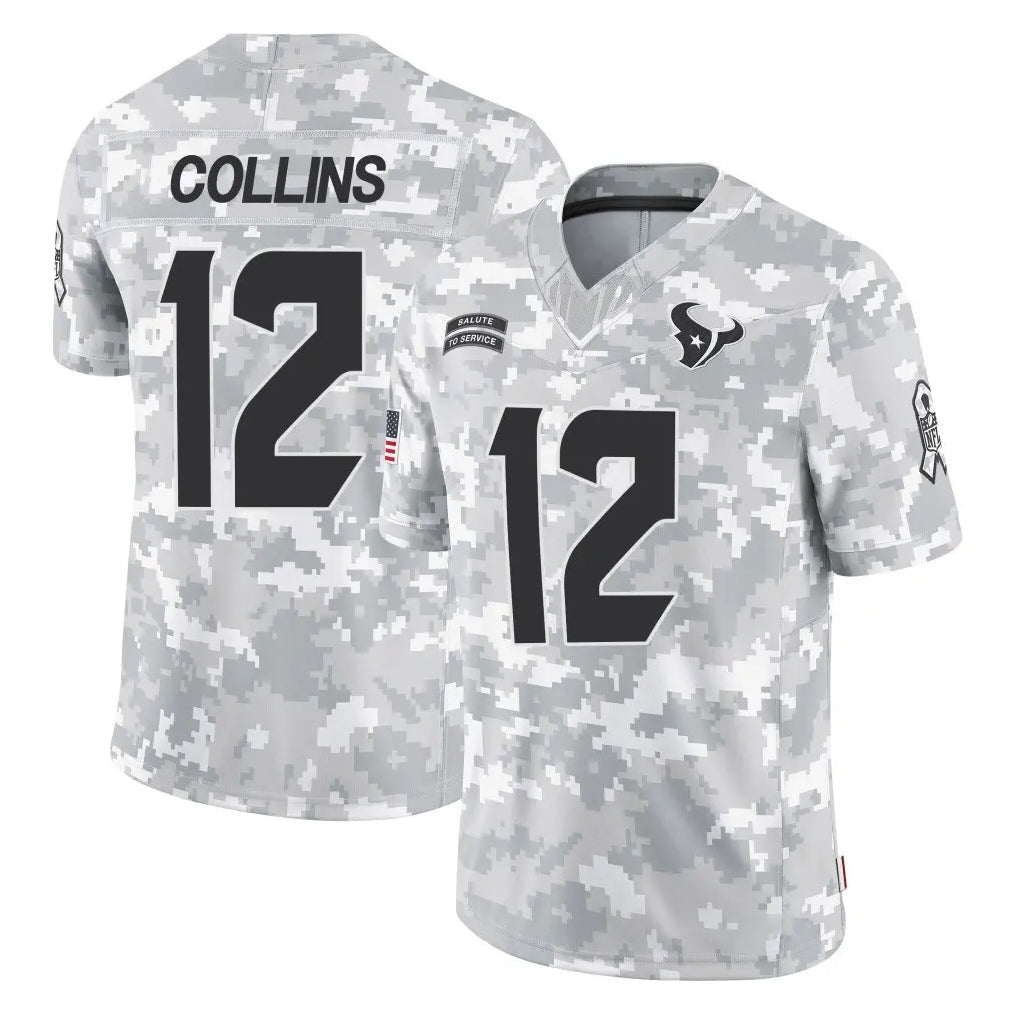 harde H.Texans #12 Nico Collins Player Arctic Camo Salute To Service Limited Game Stitched Jerseys