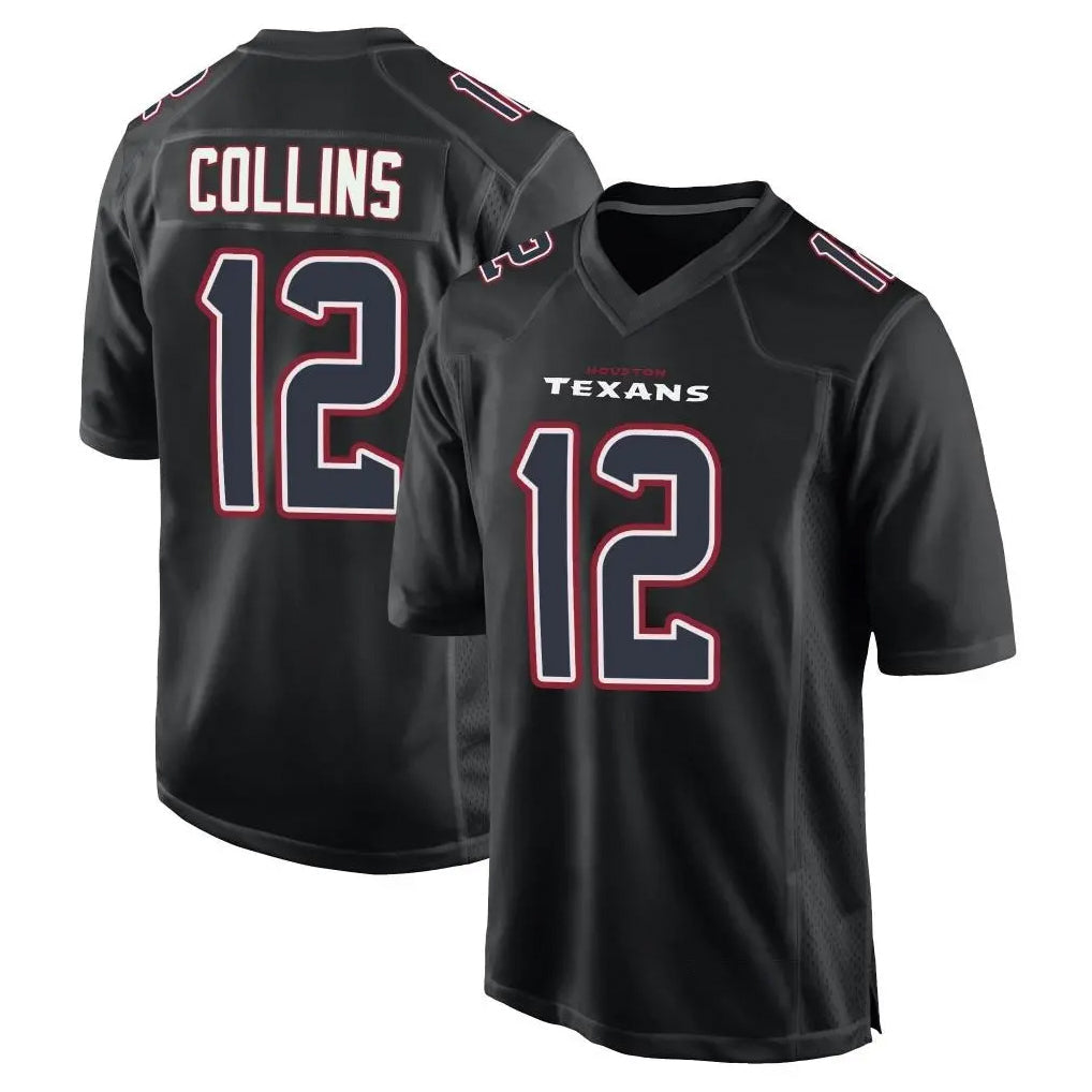 harde H.Texans #12 Nico Collins Player Black Fashion Home Game Stitched Jerseys