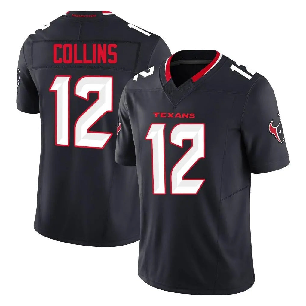 harde H.Texans #12 Nico Collins Player Navy Limited Alternate Vapor F.U.S.E. Home Game Stitched Jerseys