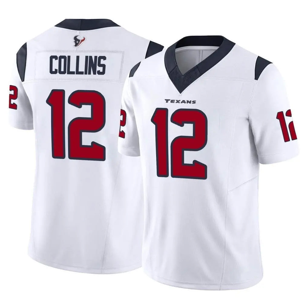 harde H.Texans #12 Nico Collins Player White Limited Vapor F.U.S.E. Home Game Stitched Jerseys