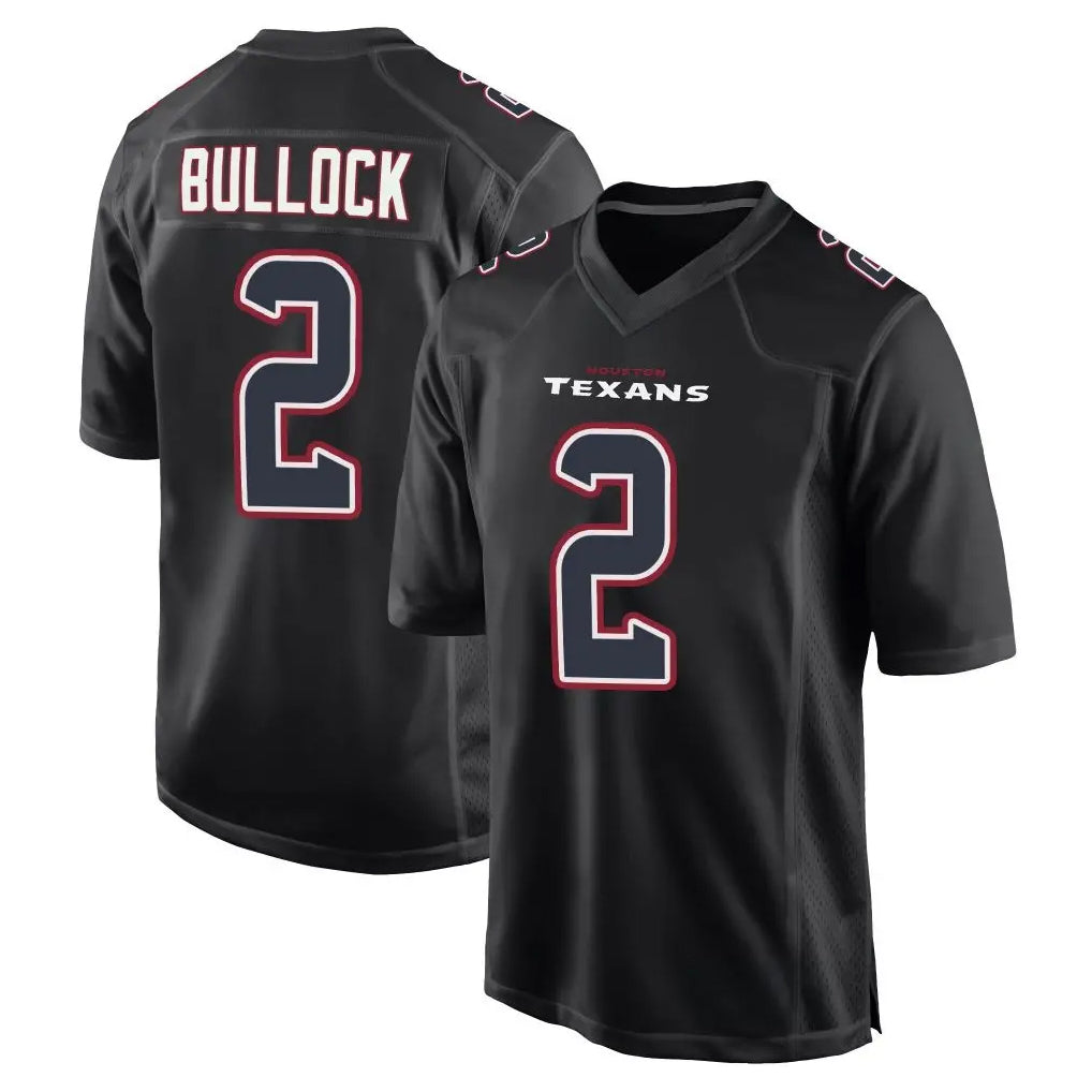 harde H.Texans #2 Calen Bullock Player Black Fashion Home Game Stitched Jerseys