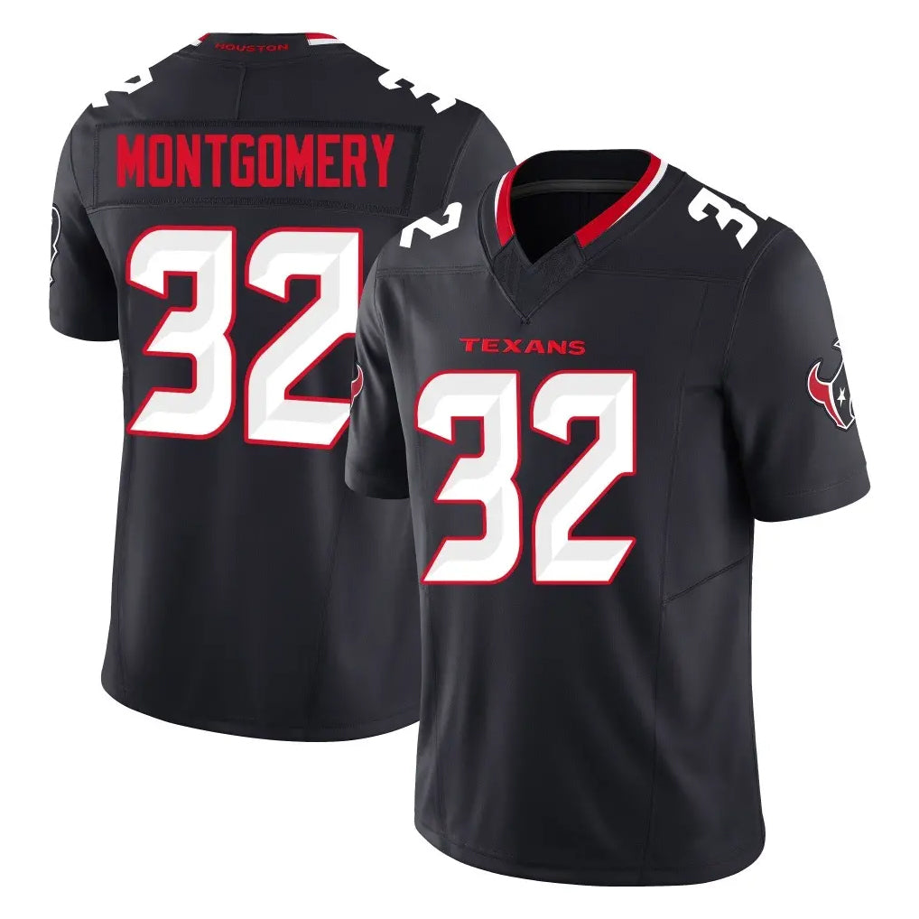 harde H.Texans #32 David Montgomery Player Navy Limited Alternate Vapor F.U.S.E. Home Game Stitched Jerseys
