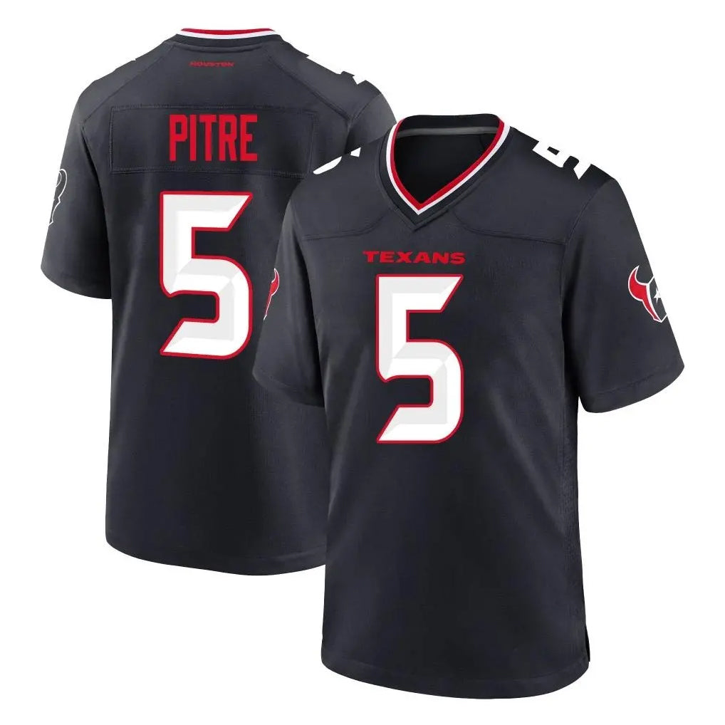 harde H.Texans #5 Jalen Pitre Player Navy Team Home Game Stitched Jerseys