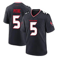 harde H.Texans #5 Jalen Pitre Player Navy Team Home Game Stitched Jerseys