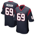 harde H.Texans #69 Ed Ingram Player Navy Home Game Stitched Jerseys