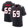 harde H.Texans #69 Ed Ingram Player Navy Team Home Game Stitched Jerseys