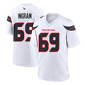harde H.Texans #69 Ed Ingram Player White Home Game Stitched Jerseys
