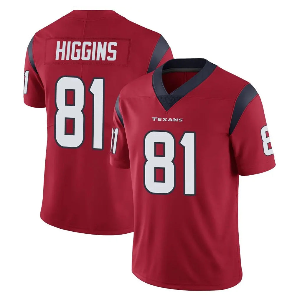 harde H.Texans #81 Jayden Higgins Player Red Limited Vapor Untouchable Home Game Stitched Jerseys