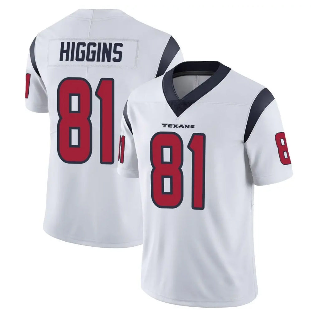 harde H.Texans #81 Jayden Higgins Player White Limited Vapor Untouchable Home Game Stitched Jerseys