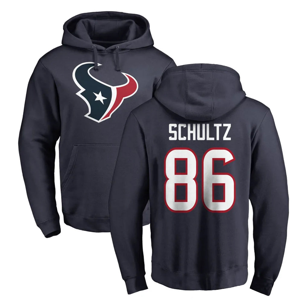 harde H.Texans #86 Dalton Schultz Player Navy Pro Line Pullover Hoodie Limited Game Stitched Jerseys