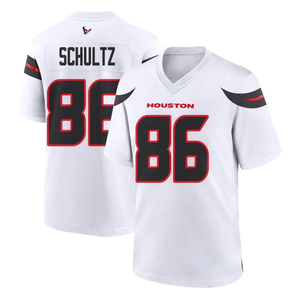 harde H.Texans #86 Dalton Schultz Player White Home Game Stitched Jerseys
