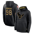 harde H.Texans #98 Sheldon Rankins Player Black Salute to Service Hoodies Limited Game Stitched Jerseys