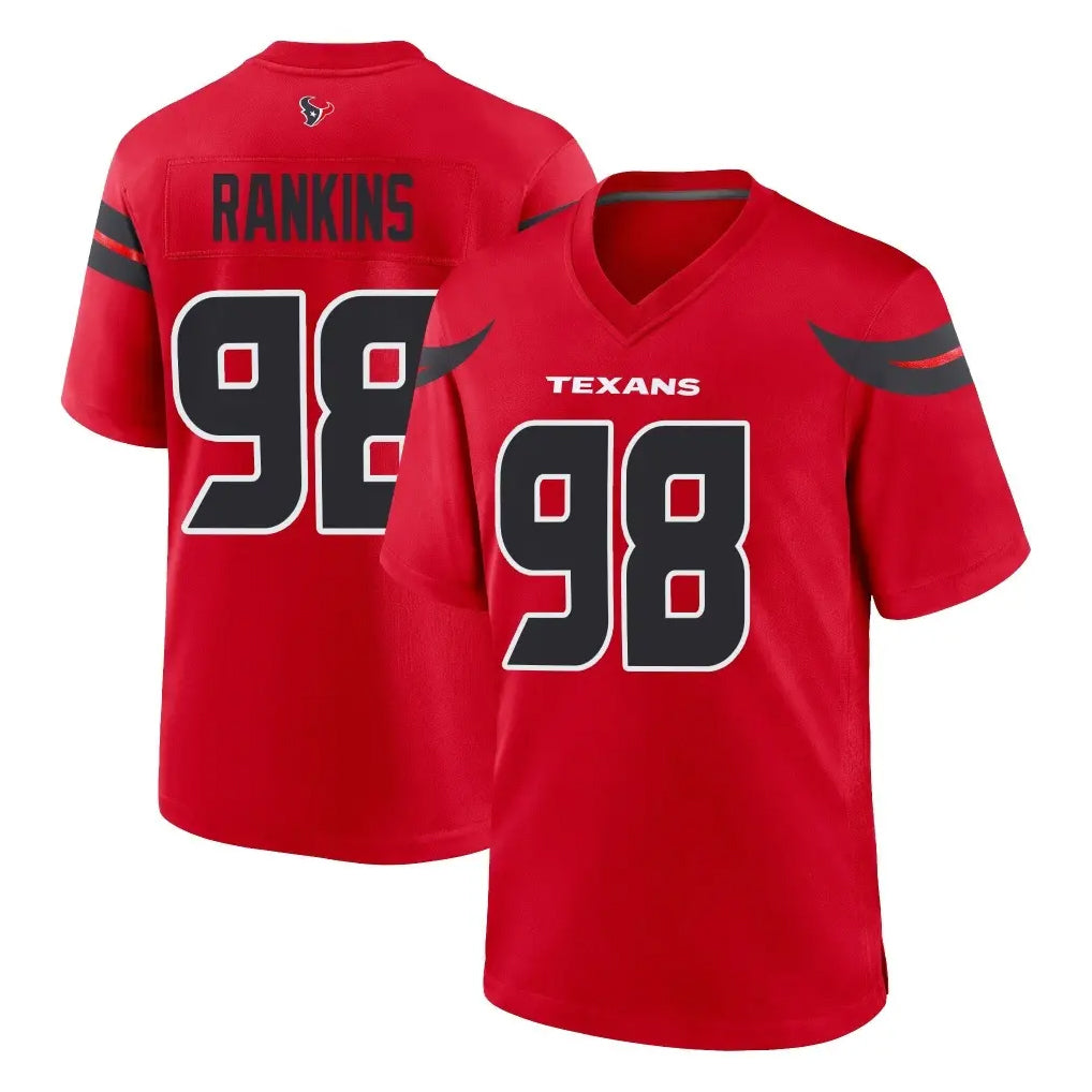 harde H.Texans #98 Sheldon Rankins Player Red Alternate Home Game Stitched Jerseys