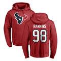 harde H.Texans #98 Sheldon Rankins Player Red Pro Line Pullover Hoodie Limited Game Stitched Jerseys