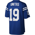 harde IN.Colts #19 Johnny Unitas Mitchell & Ness Royal Legacy Replica Stitched Puhic Jersey
