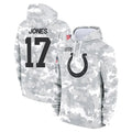 harde IN.Colts #17 Daniel Jones Player Arctic Camo Salute to Service Hoodies Limited Game Stitched Jerseys