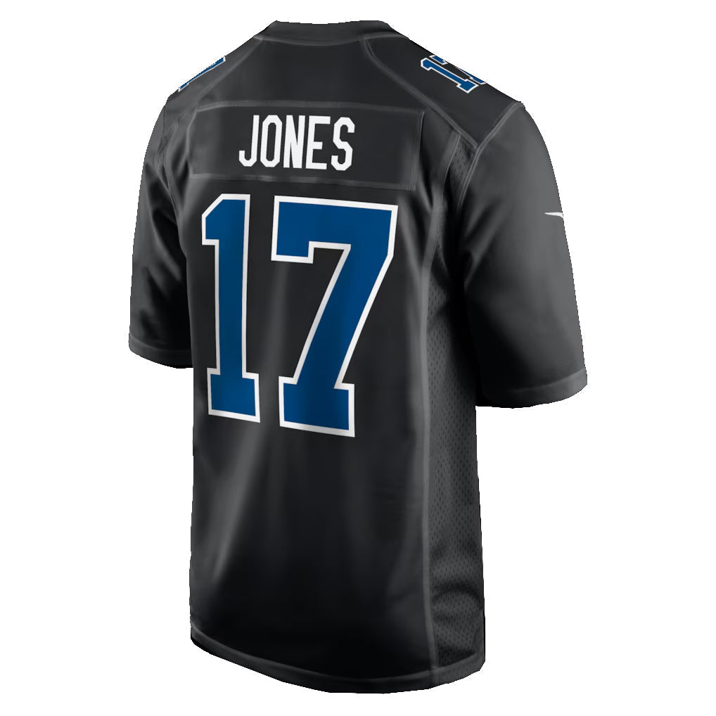 harde IN.Colts #17 Daniel Jones Player Carbon Black Fashion Game Stitched Jerseys