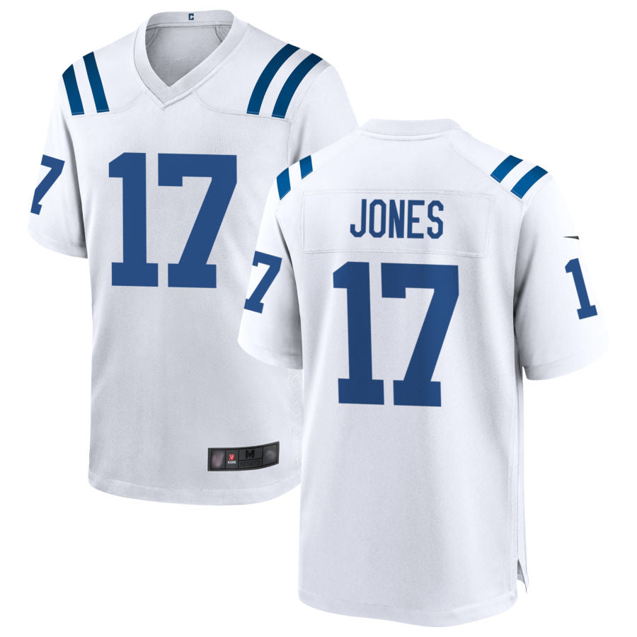 harde IN.Colts #17 Daniel Jones Player White Home Game Stitched Jerseys