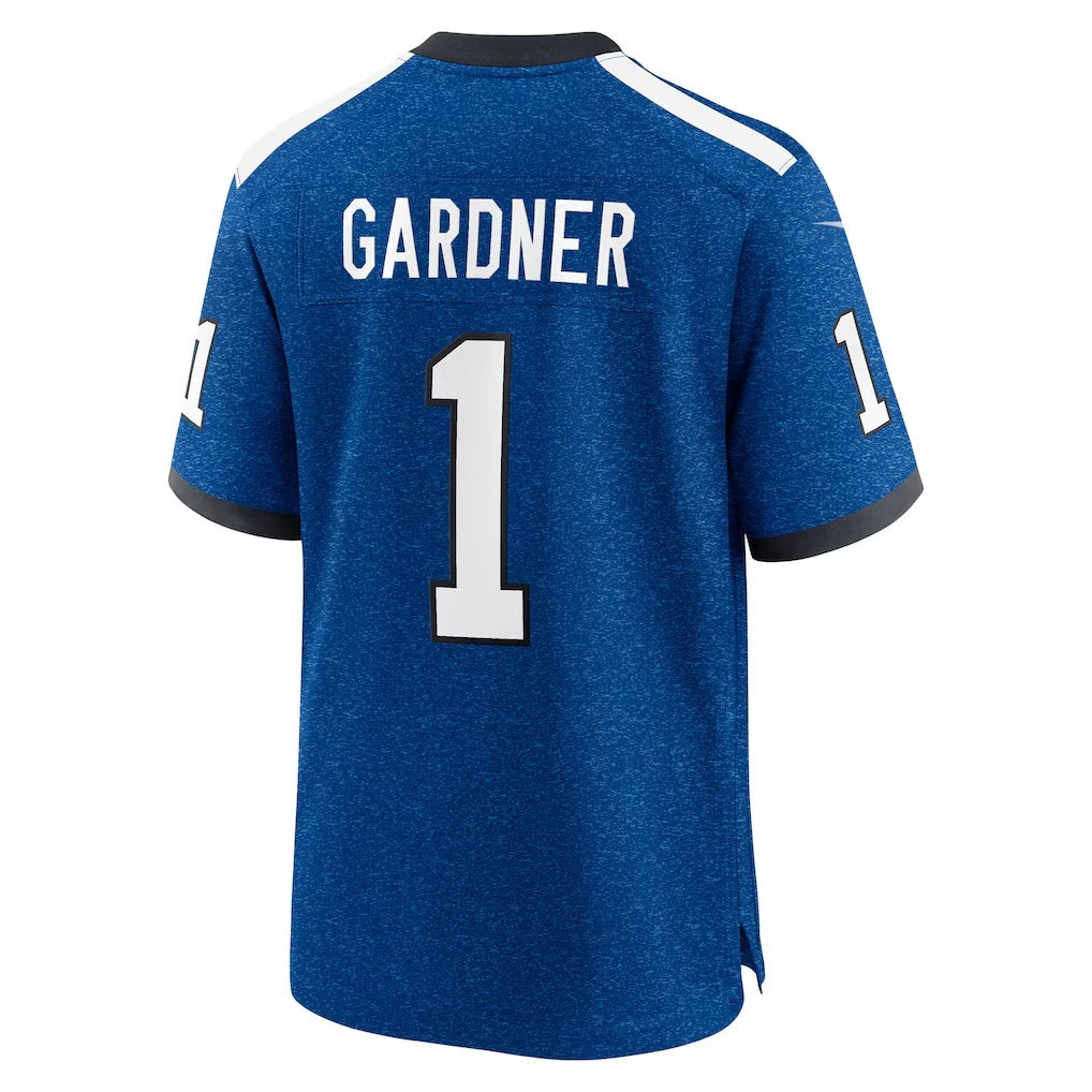 harde IN.Colts #1 Ahmad Sauce Gardner Heather Royal Alternate 2 Indiana Nights Game Stitched Jerseys