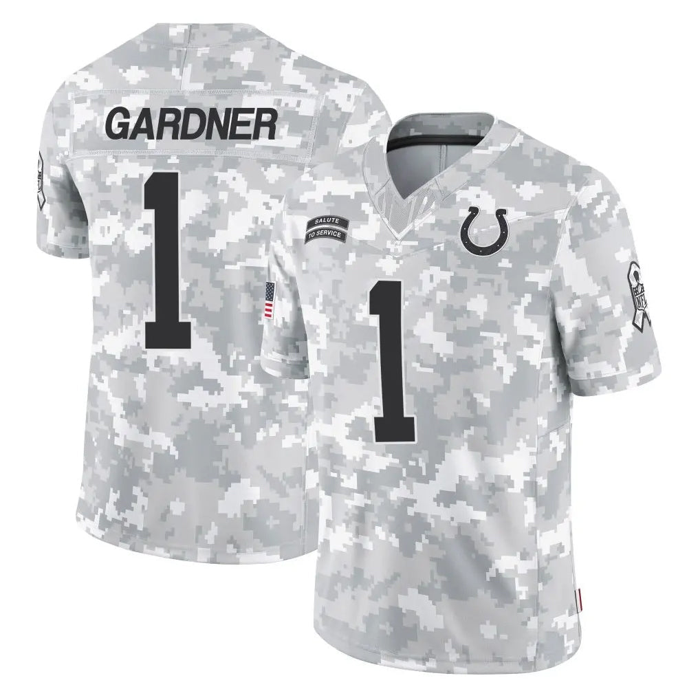 harde IN.Colts #1 Sauce Gardner Player Arctic Camo Salute To Service Limited Game Stitched Jerseys