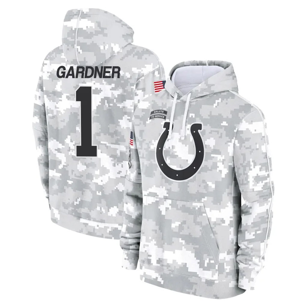 harde IN.Colts #1 Sauce Gardner Player Arctic Camo Salute to Service Hoodies Limited Game Stitched Jerseys