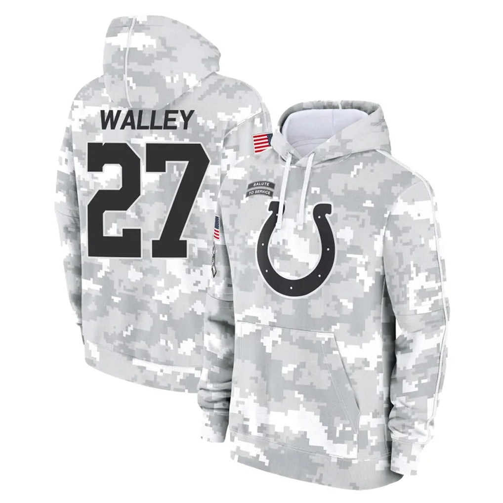harde IN.Colts #27 Justin Walley Player Arctic Camo Salute to Service Hoodies Limited Game Stitched Jerseys