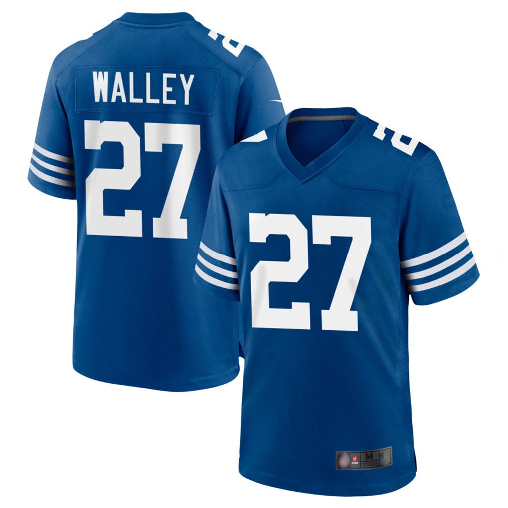harde IN.Colts #27 Justin Walley Player Royal Limited Home Game Stitched Jerseys