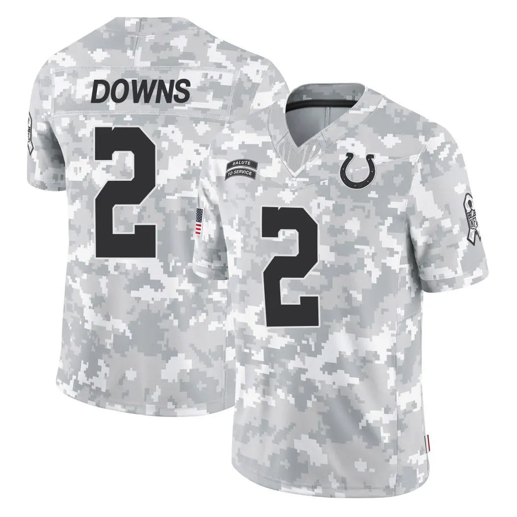 harde IN.Colts #2 Josh Downs Player Arctic Camo Salute To Service Limited Game Stitched Jerseys