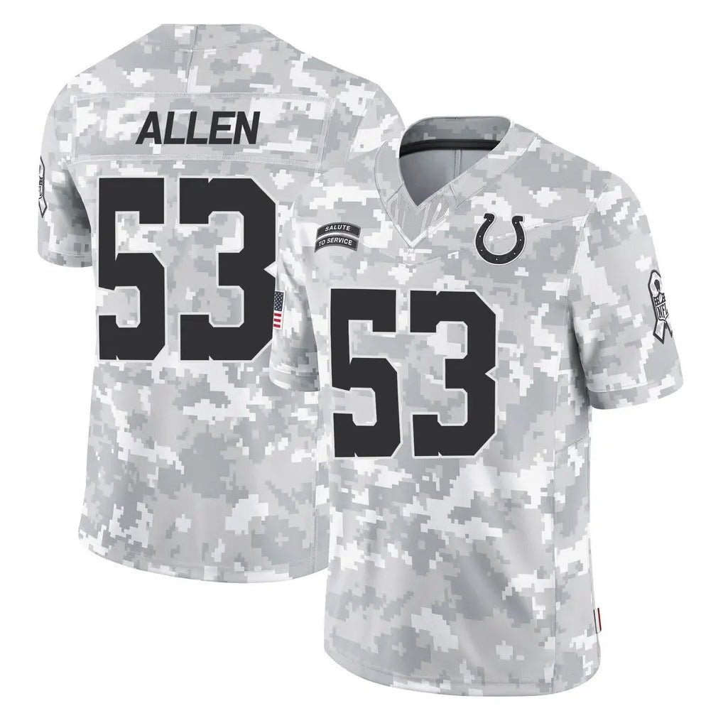 harde IN.Colts #53 CJ Allen Player Arctic Camo Salute To Service Limited Game Stitched Jerseys