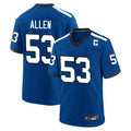 harde IN.Colts #53 CJ Allen Player Royal Alternate Indiana Nights Home Game Stitched Jerseys