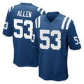 harde IN.Colts #53 CJ Allen Player Royal Home Game Stitched Jerseys