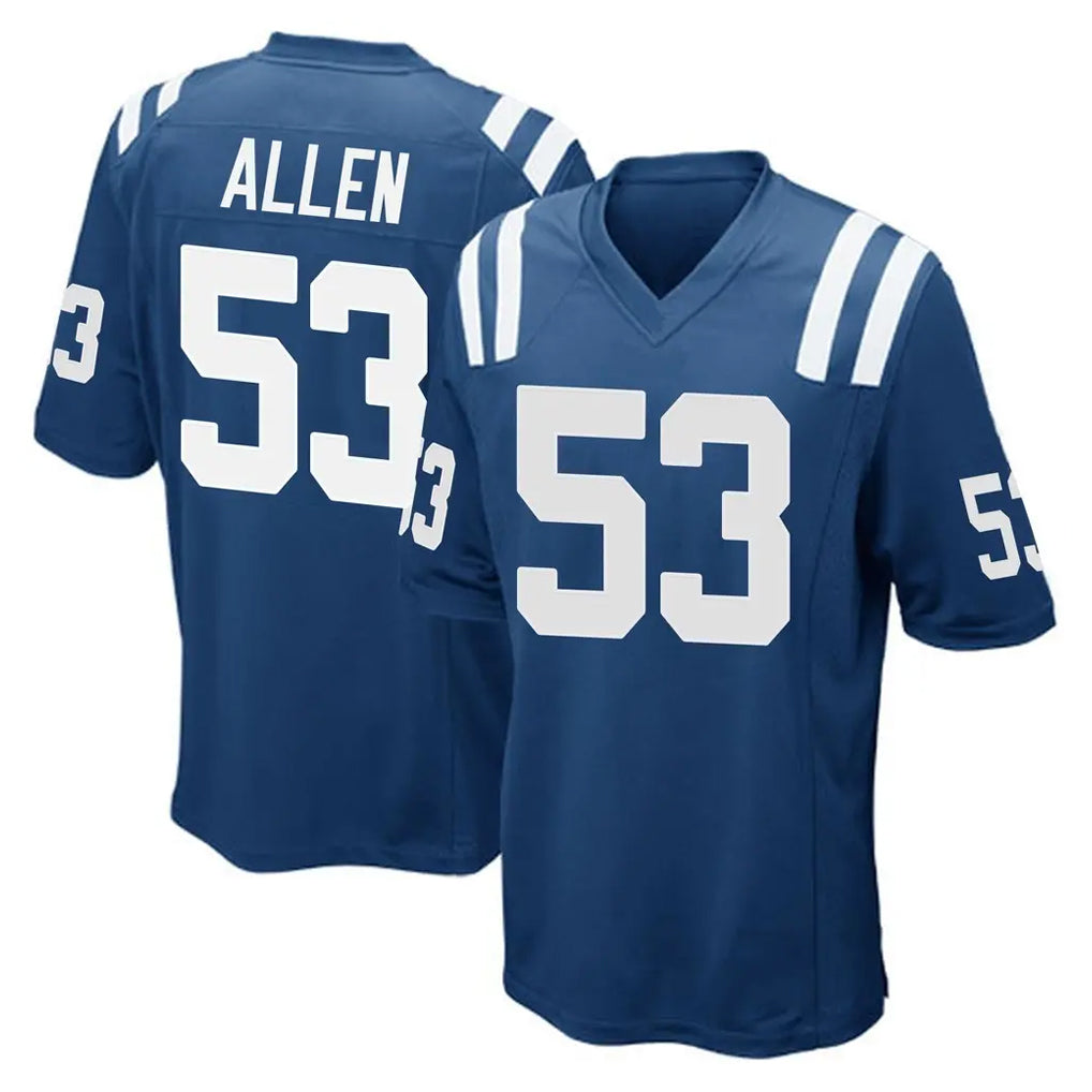 harde IN.Colts #53 CJ Allen Player Royal Home Game Stitched Jerseys