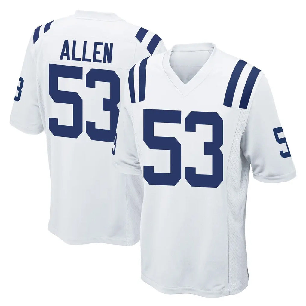 harde IN.Colts #53 CJ Allen Player White Home Game Stitched Jerseys