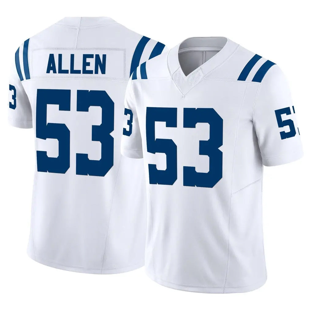 harde IN.Colts #53 CJ Allen Player White Limited Vapor F.U.S.E. Home Game Stitched Jerseys