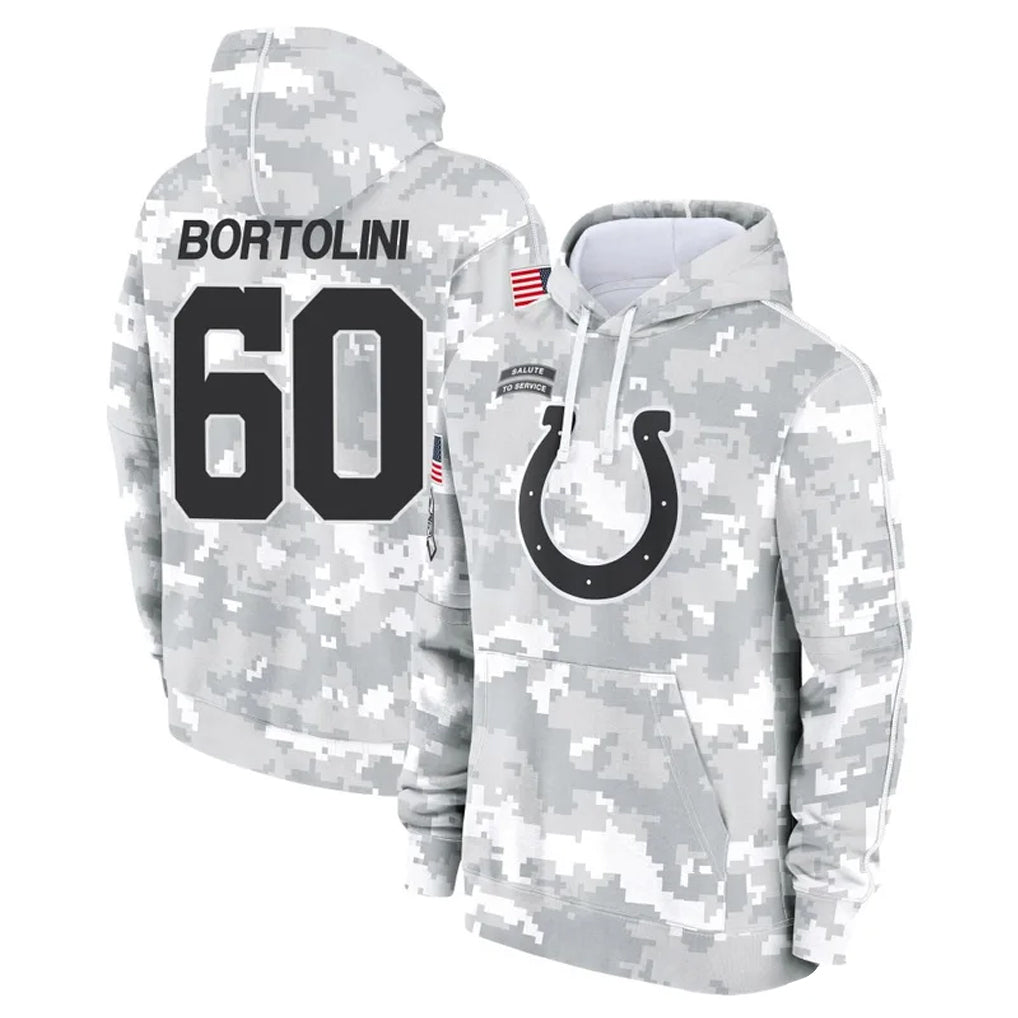 harde IN.Colts #60 Tanor Bortolini Player Arctic Camo Salute to Service Hoodies Limited Game Stitched Jerseys