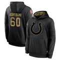 harde IN.Colts #60 Tanor Bortolini Player Black Salute to Service Hoodies Limited Game Stitched Jerseys