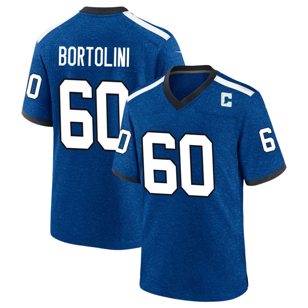 harde IN.Colts #60 Tanor Bortolini Player Royal Alternate Indiana Nights Home Game Stitched Jerseys