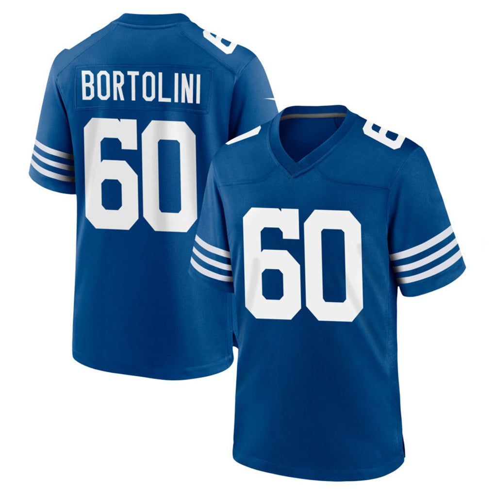 harde IN.Colts #60 Tanor Bortolini Player Royal Limited Home Game Stitched Jerseys