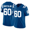 harde IN.Colts #60 Tanor Bortolini Player Royal Limited Vapor F.U.S.E. Home Game Stitched Jerseys