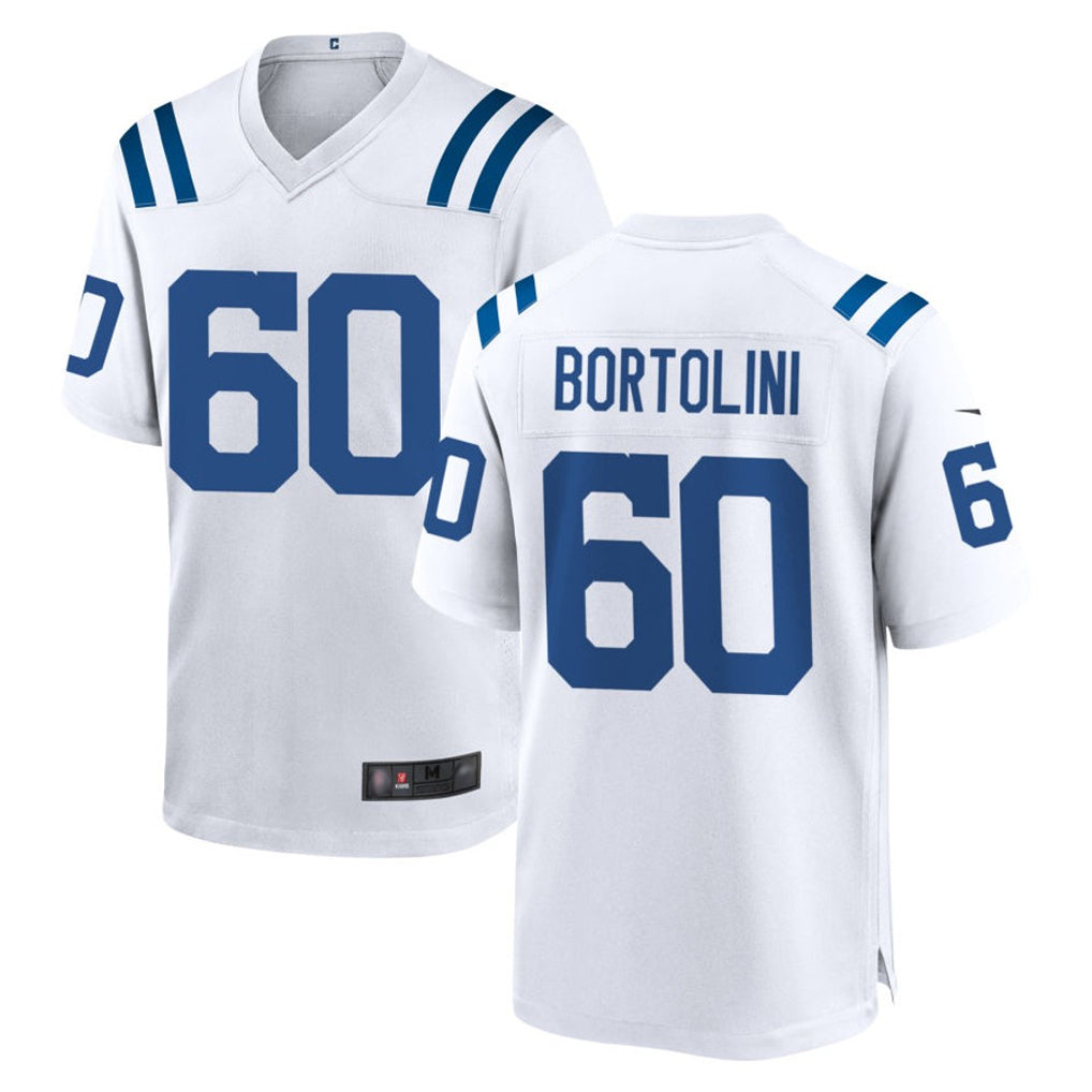 harde IN.Colts #60 Tanor Bortolini Player White Home Game Stitched Jerseys