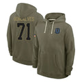 harde IN.Colts #71 Matt Goncalves Player Olive Salute to Service Pullover Hoodies Limited Stitched Jerseys