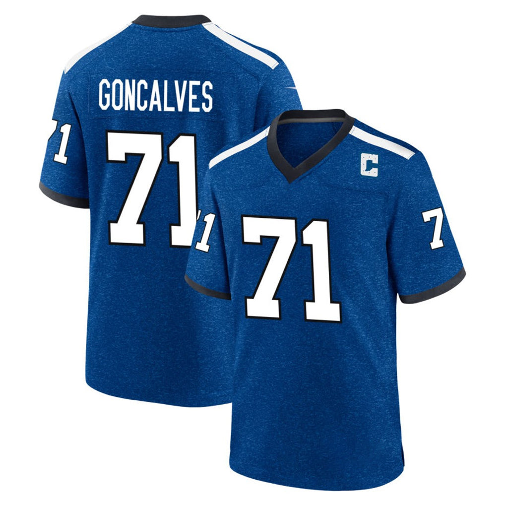 harde IN.Colts #71 Matt Goncalves Player Royal Alternate Indiana Nights Home Game Stitched Jerseys